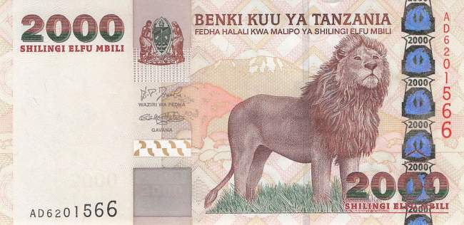 2000 Schillings Tansania P.37a 2003